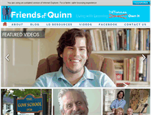 Tablet Screenshot of friendsofquinn.com